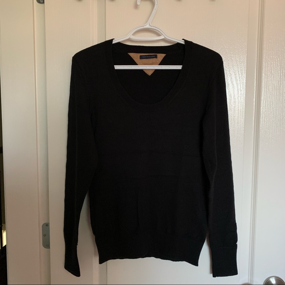 Black Scoop Neck Tommy Hilfiger Sweater
